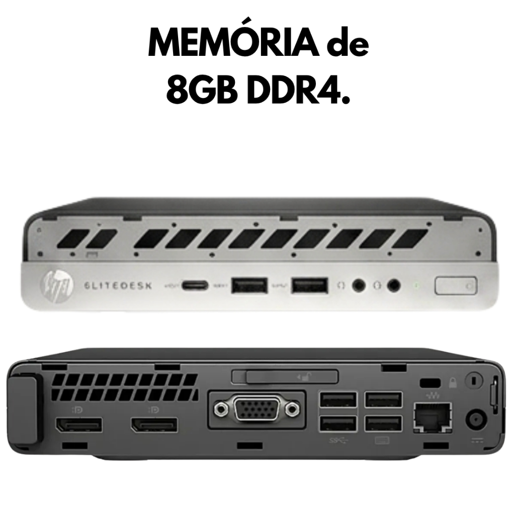 Computador PC Hp 800 G4 Mini Intel Core I5 8500 SSD 256gb 8GB de