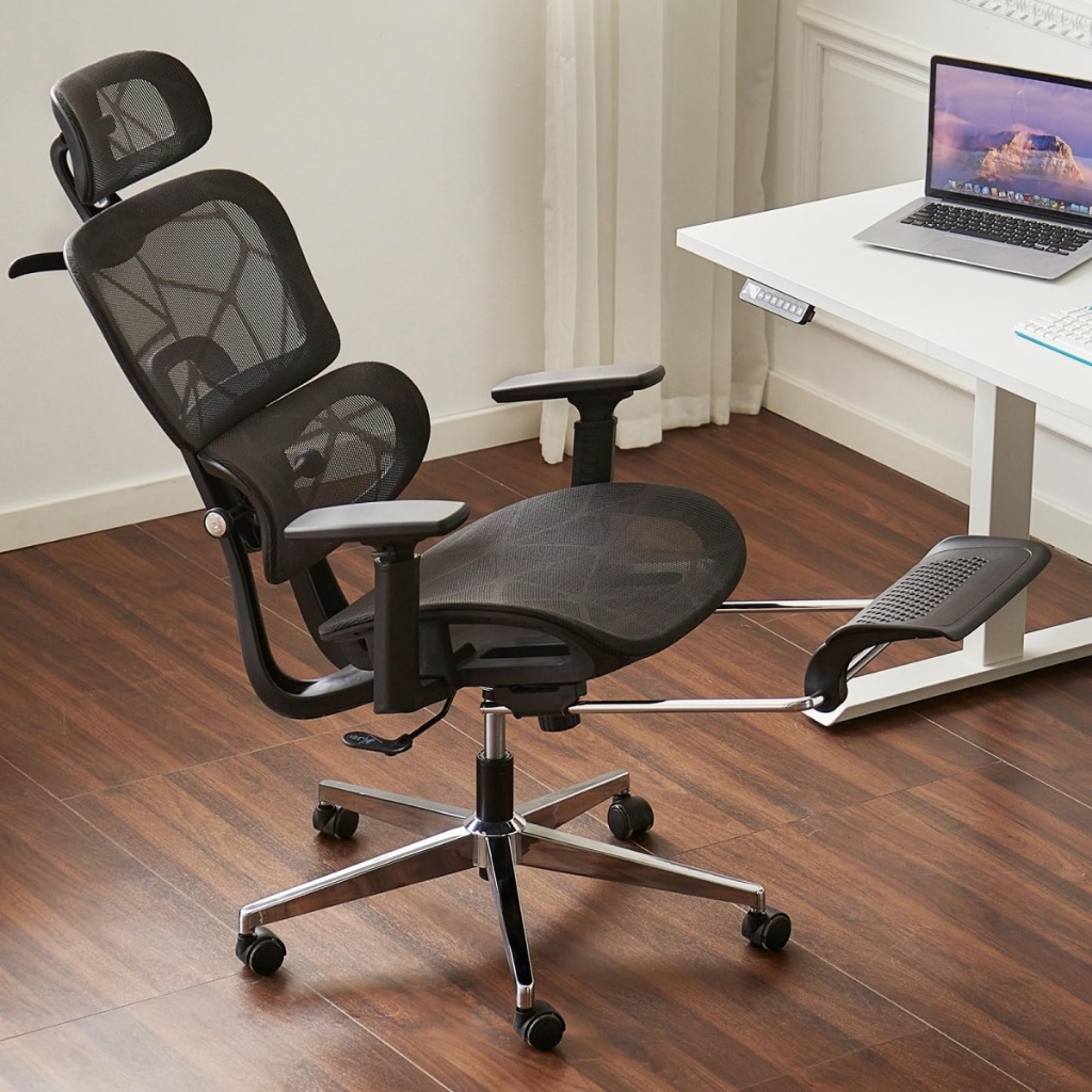 Cadeira Ergonômica Escritório Gamer Apoio Lombar Adaptativo Tecido ...