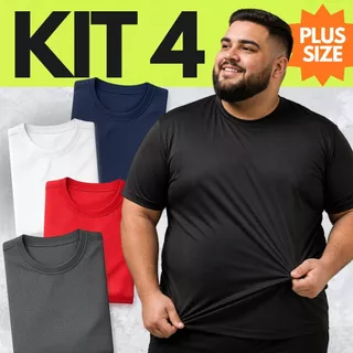 4 CAMISETAS ACADEMIA DRY FIT - Camisetas Padrão Academia Treino Musculação Tecido Furadinho Leve Respirável