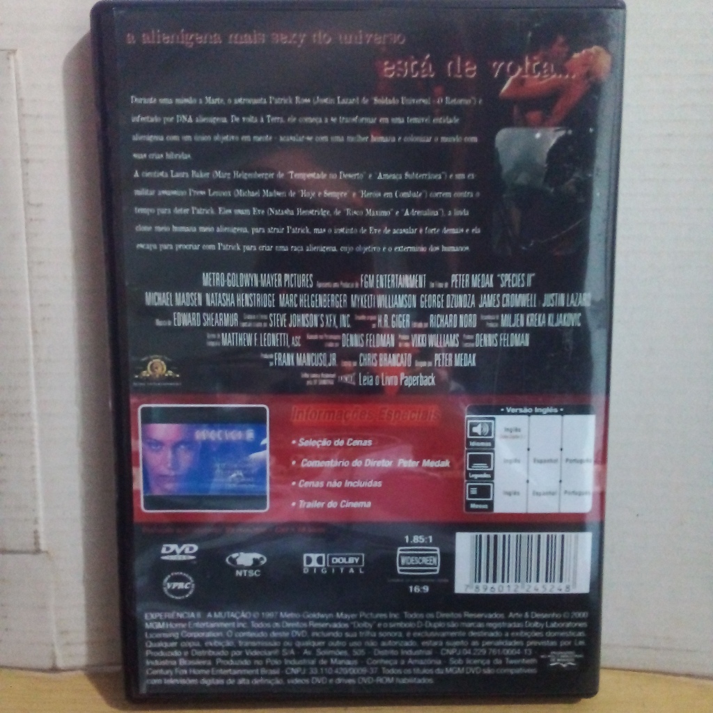 DVD A Experiência 2 A Mutação 1998 Dublado / Dual Áudio HD1080p