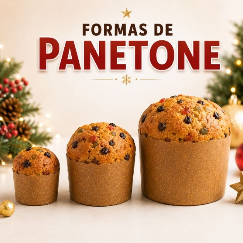 20/100 Formas Panetone 100g 250g 500g 1kg Chocotone Papel Kr