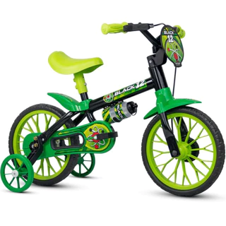 Bicicleta Infantil Aro 12 com Rodinhas Bicicletinha de Equilíbrio Passeio Menino e Menina Nathor