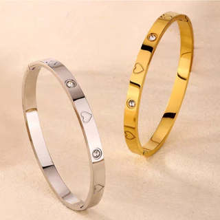 Pulseira de amor de alta qualidade em aço titânio 18K que não desbota