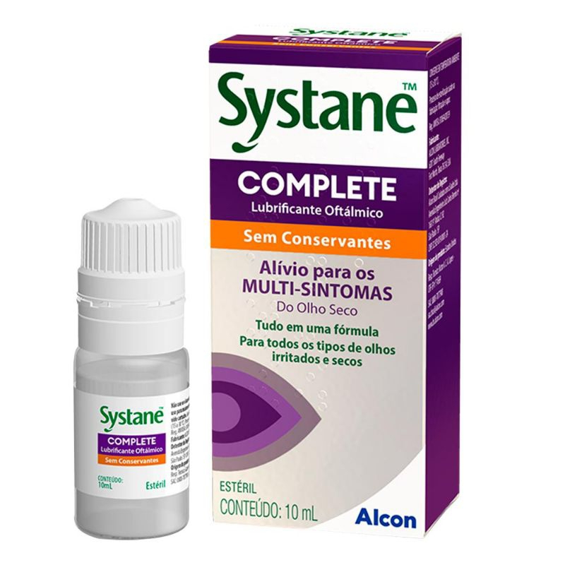 Colírio Lubrificante Systane Complete Sem Conservantes 10ml | Shopee Brasil
