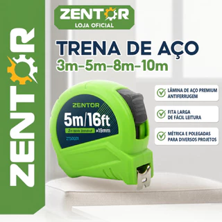 Trena Deli Zentor 3m 5m 8m 10m com Trava ABS+TPR Fita Métrica Profissional