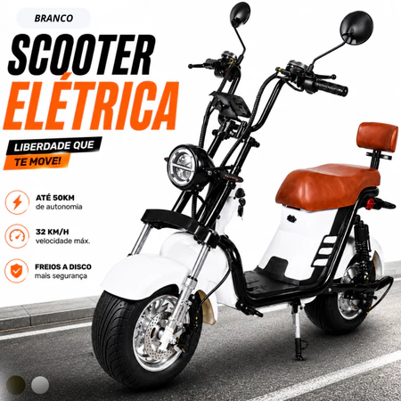 Scooter Elétrica 1000W Motinha Elétrica 32km/h Bicicleta Elétrica Até 150kg