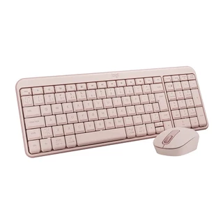 Logitech Teclado e mouse sem fio MK250 Rosa Bluetooth Silencioso Padrão ABNT II com ç