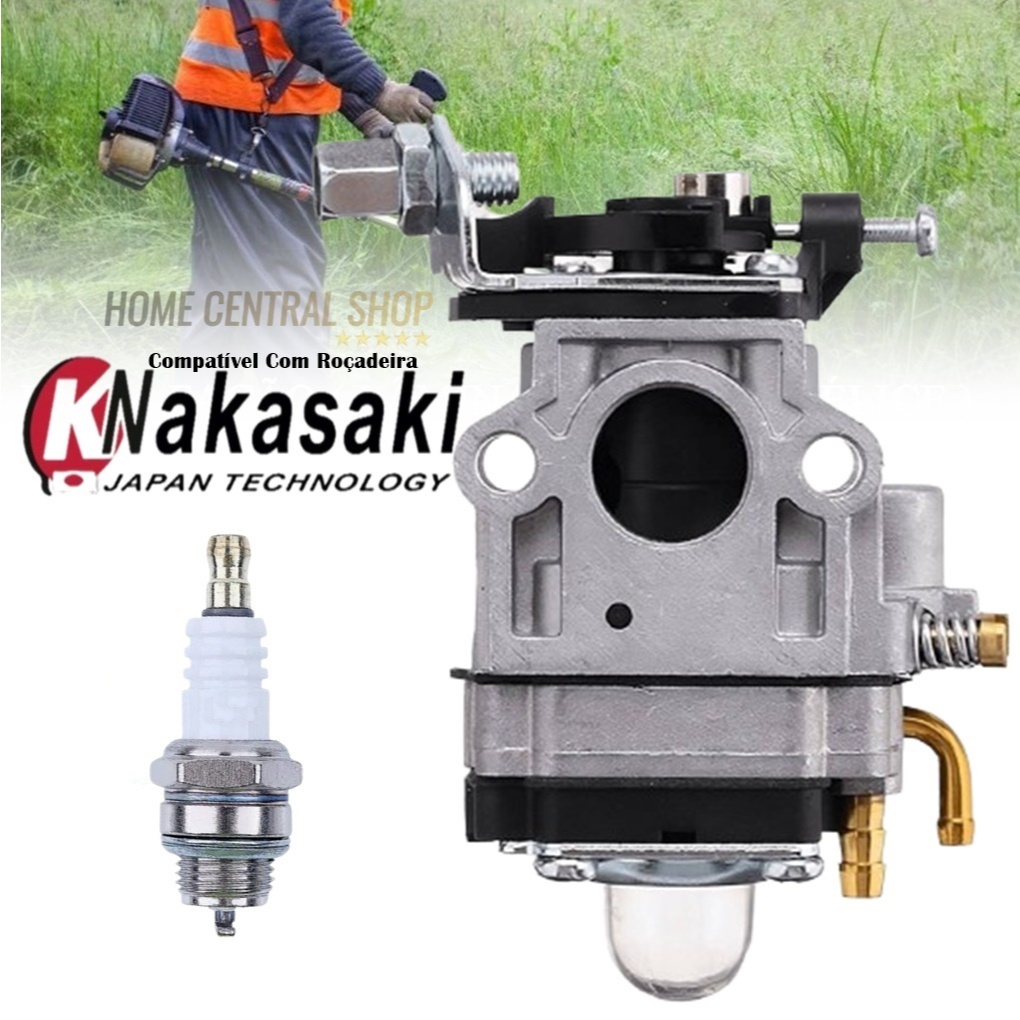 Carburador Para Roçadeira 2 Tempos Nakasaki 63cc 65cc Pro 75cc +