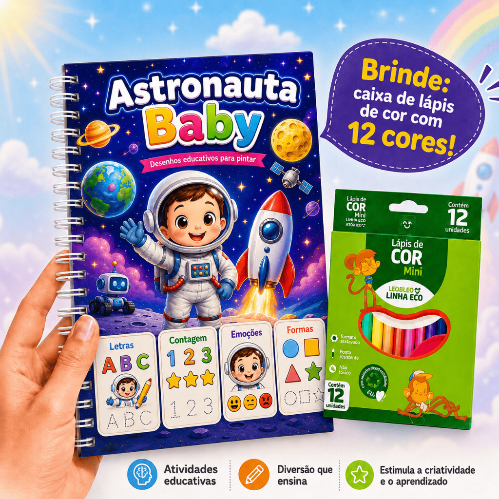 Livro de Colorir Astronauta Baby