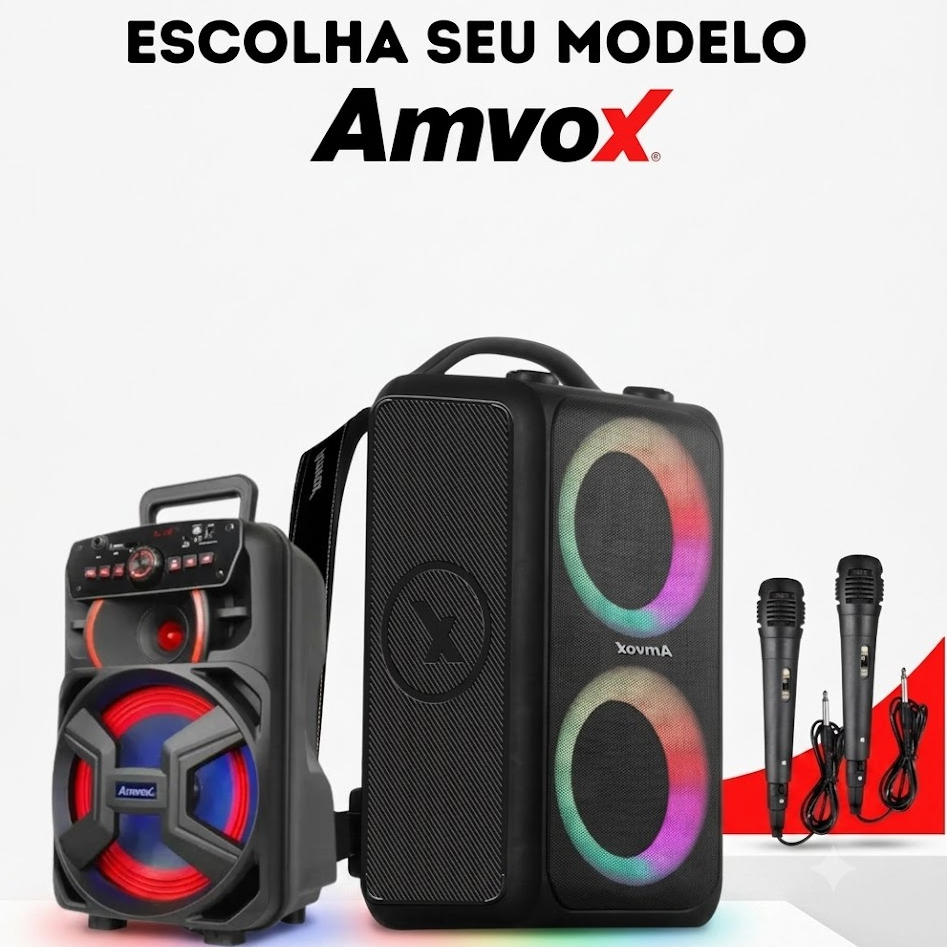 Amvox Caixa Som Amplificada Karaokê ACA 221 Gigante 220w - ACA 255