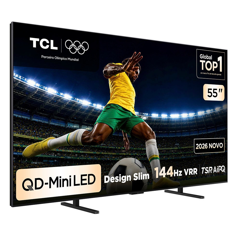 Smart TV TCL 55 Polegadas QLED Mini LED 4K A400M WiFi Bluetooth Google ...