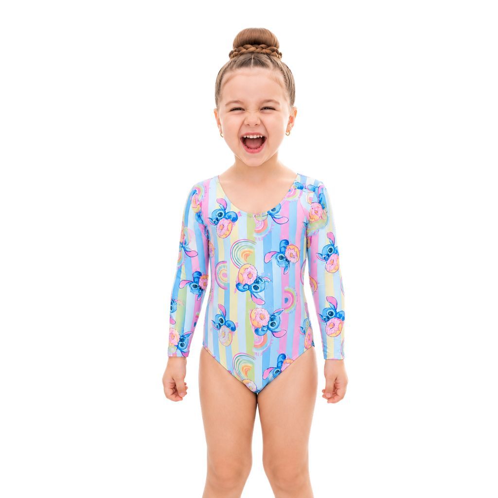 Maio Stitch Infantil Divertidamente Azul Rosa Biquini Infantil Stitch ...