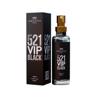 Perfume Masculino 521 Vip Black Deo Colônia 15ml - Alta Fixação Perfume de bolsa
