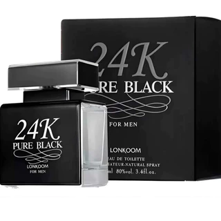 LONKOOM 24k Pure Black Eau de Toilette 100 ml Masculino Perfume de Luxo para Homens