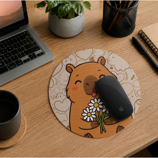 MousePad Redondo Capivara Lilo Stitch Snoopy Homem Aranha One Piece ...