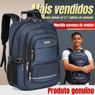 Mochila Masculina Grande 40L Reforçada para Notebook Trabalho Faculdade Viagem Escolar Impermeável Resistente