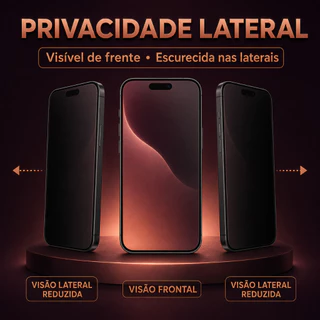 Kit 2 Pelicula P iPhone Cerâmica Privacidade Fosca 11 Ao 17e