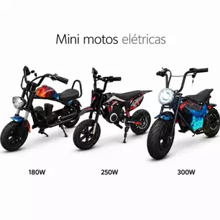 Mini Moto Elétrica 250w Com Freio a disco 60kg 21km/h