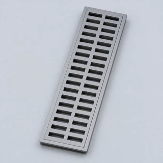 Ralo Linear 15x50cm Grelha Com Aro, Garagem Quintal Churrasqueira - Linha Premium