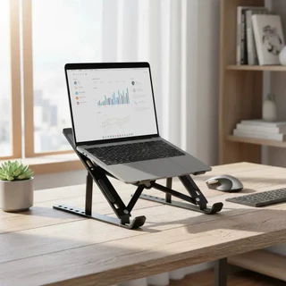 Suporte Apoio De Notebook Laptop Compacto Articulado Plástico Dobrável e Portátil