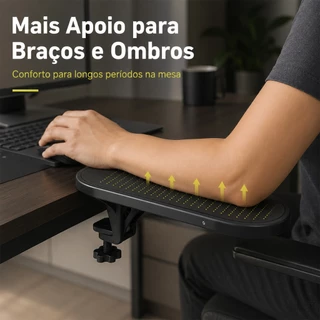 Suporte Ergonômico de Braço Ajustável para Mesa, Conforto e Segurança para Notebook e Cadeira