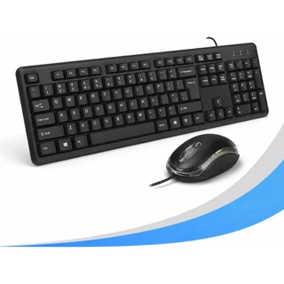 Kit Teclado E Mouse Com Fio Original Usb Abnt2 Universal