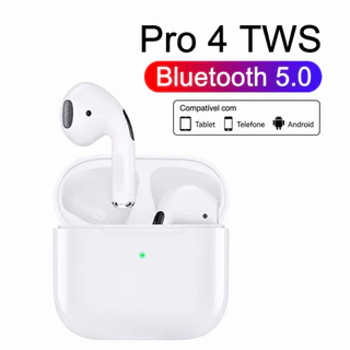 Fone Bluetooth PRO4 com Cancelamento de Ruído - Conexão Pop-Up para iOS e Android - Som Estéreo HD