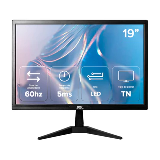 Monitor SZL 19, 19 Pol, TN, 5ms, 60Hz, HDMI/VGA, SZL-SZL19-BL01