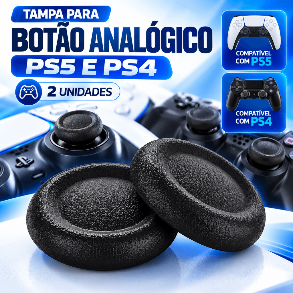 Tampa Botão Analógico Controle PS5 PS4 Xbox One DualSense DualShock Borrachinha