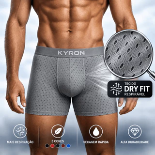 Kit DRY FIT Cuecas Boxer Forro Algodão Cueca Box Furadinha Premium