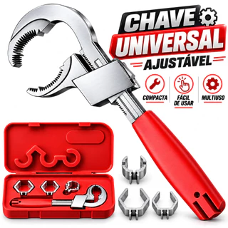 Chave Universal Ajustável para Pia e Torneira Ferramenta de Encanador para Banheiro e Cozinha