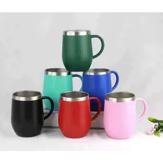 NOVO Copo Cuia Térmica com alça 350ml Em Inox Com Tampa Acrílica JDSBB