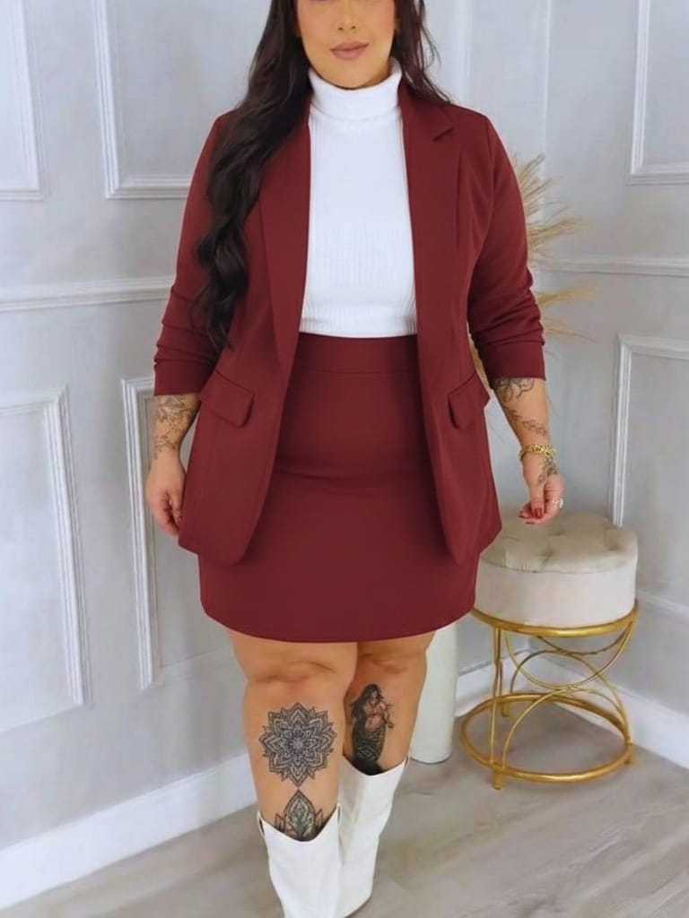 BLAZER FEMININO PLUS SIZE ALFAIATARIA G1 G2 G3 -ELEGANTE ESTRUTURADO E MODERNO