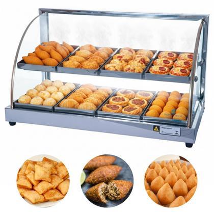 Estufa Para Salgados 8 Bandejas dupla vidro curvo 220v - Sup