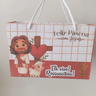 10 | 20 | 30 Sacolinhas Surpresa Lembrancinha Personalizada Páscoa - Páscoa Cristã - Ele Vive - PEGUE E MONTE em Oferta na Shopee