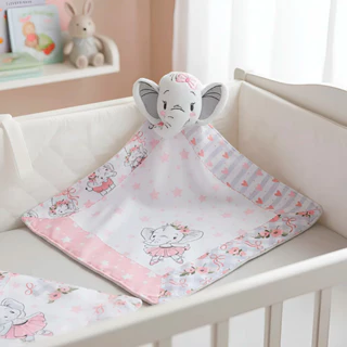 Naninha para Bebe Com Prendedor De Chupeta Plush  Bordada Menina em Oferta na Shopee