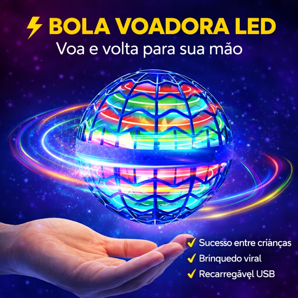 Bola Voadora LED Spinner Boomerang Recarregável USB | Bola Spinner ...