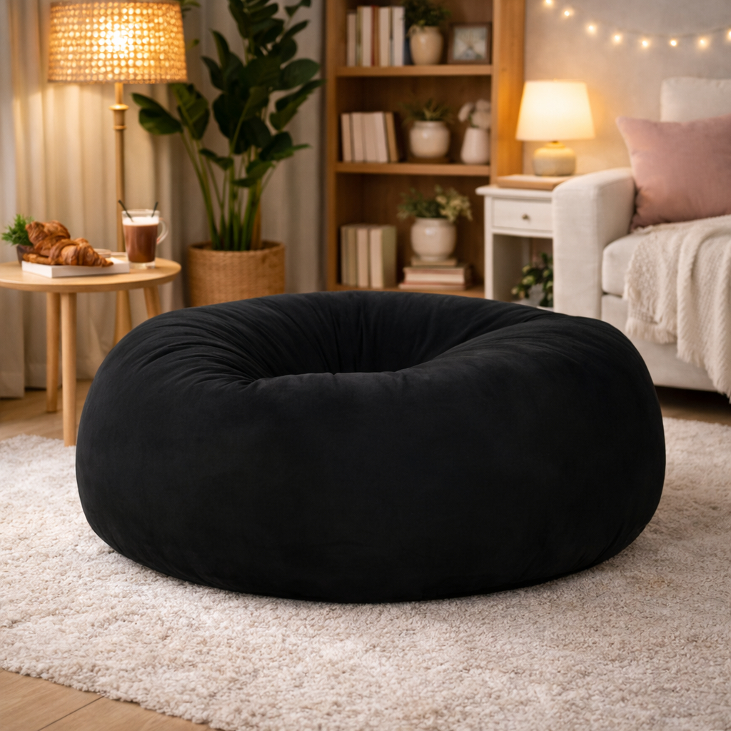 PUFF PUF GIGANTE 1,20X0,35 NO SUEDE COM ENCHIMENTO | Shopee Brasil