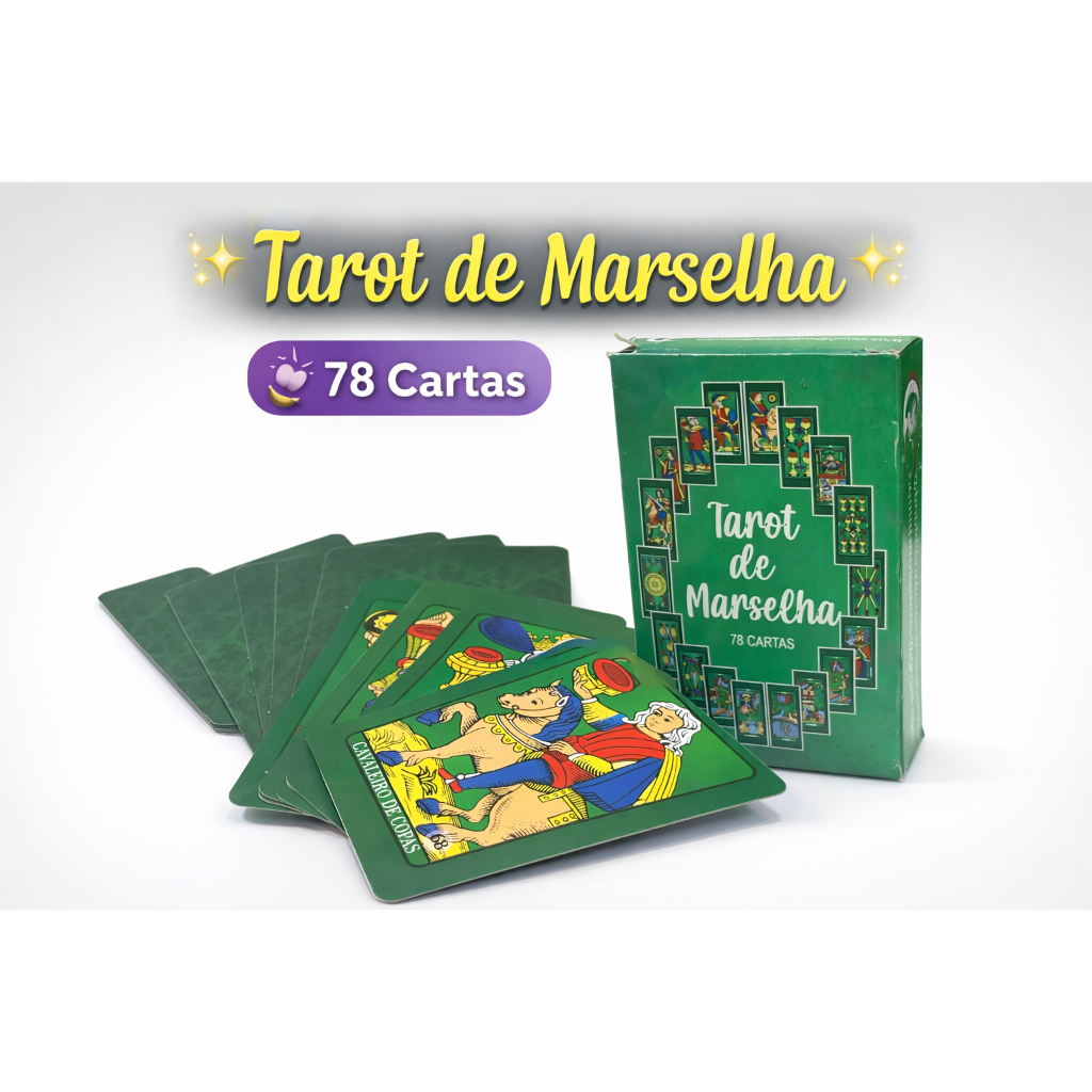 Tarot de Marselha 78 Cartas Completo Baralho Esotérico Original Leitura ...