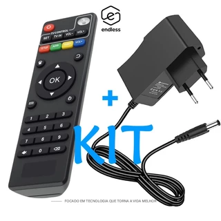 Controle remoto universal para Smart Box TV e/ou fonte de energia alimentação bivolt 5v 2A AC/DC P4