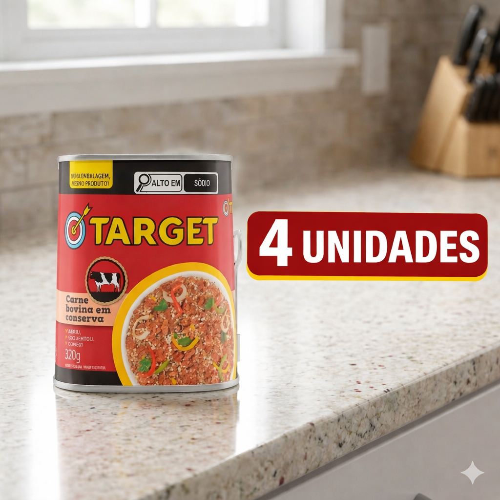 Carne Em Conserva 320g Target Friboi 4 Unidades Lata Enlatado | Shopee ...