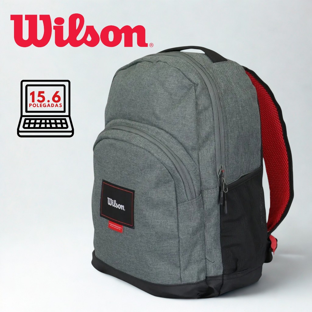 Mochila Wilson Notebook 15.6 Casual Cinza Espaçosa Reforçada Escola ...