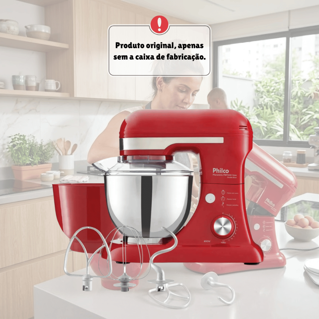 Batedeira Planetária Inox Double Bowl 127V Sem Caixa Origina