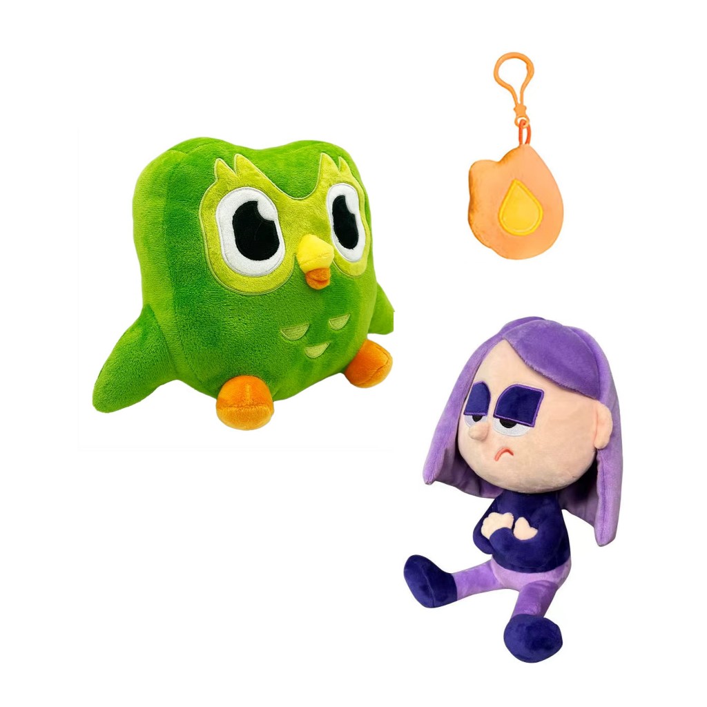 Boneco de Pelúcia Coruja Duolingo Lily Chaveiro Ofensiva Macio