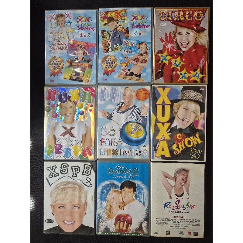 DVD XUXA ORIGINAIS Lote 9 unidades Alguns Duplos | Shopee Brasil