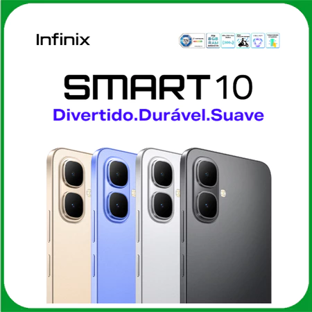 Smartphone Infinix Smart 10 4G X6725 Dual SIM de 64GB 128GB 3GB 4GB RAM de 6.67 8 2MP 8MP