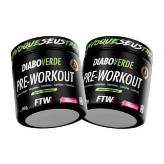 Kit 2x Pré Treino Diabo Verde Pre-Workout 150g - FTW