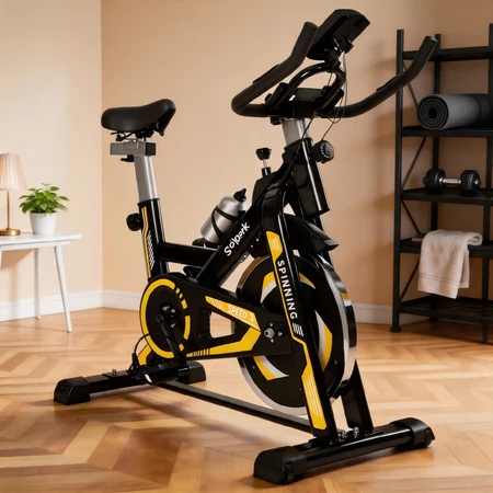 Bicicleta Ergometrica Spinning Com Roda De Inércia Para Fitness Profissional e Treino Esportivo