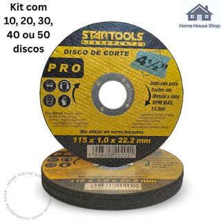 Discos de Corte 115mm Para Esmerilhadeira, boa precisão em aço, inox e metais em geral