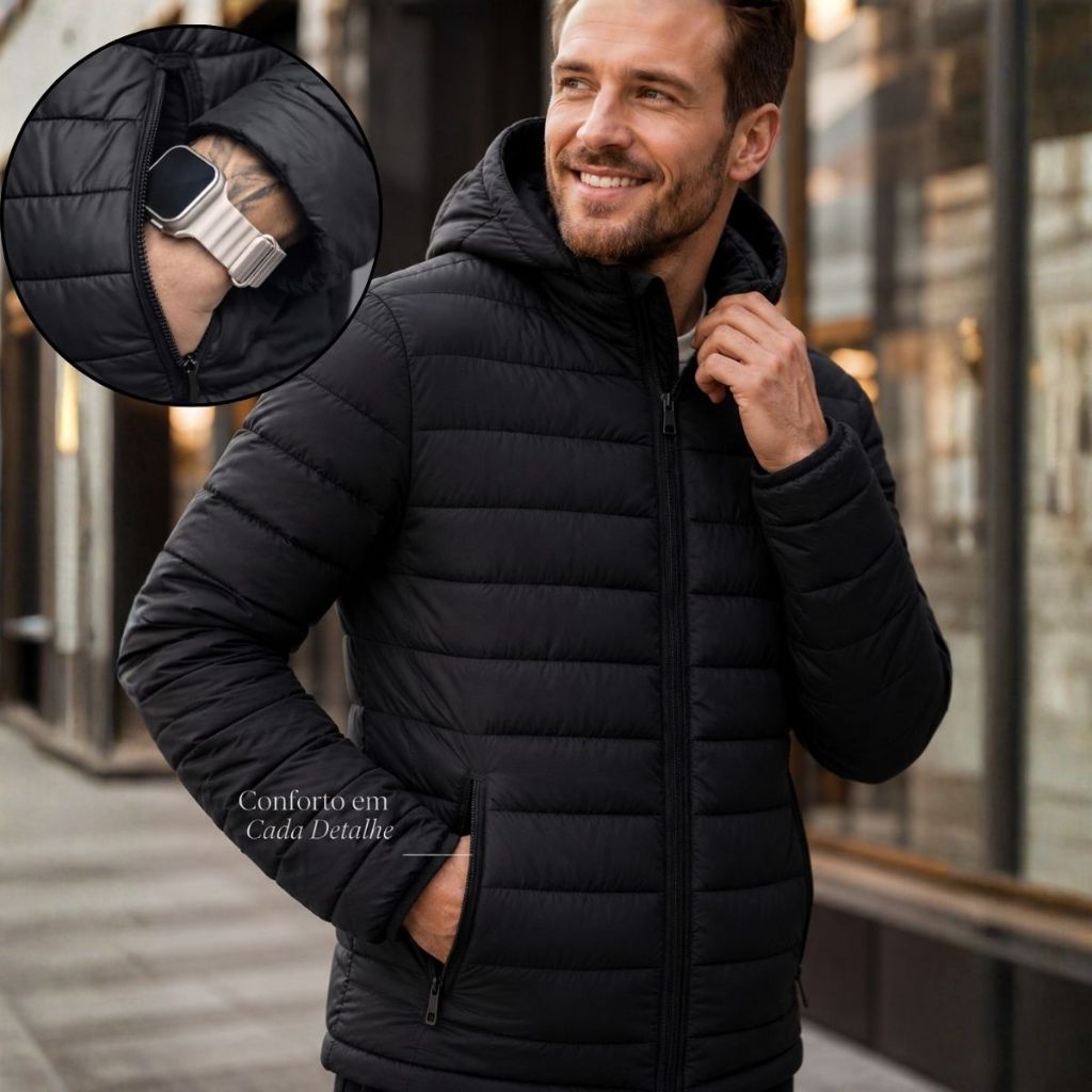 Jaqueta Puffer Bobojaco Impermeável Frio Intenso Blusa Masculina ...